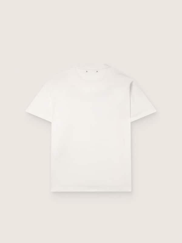 Golden Goose - Men's T-shirt in vintage white cotton jersey in 
