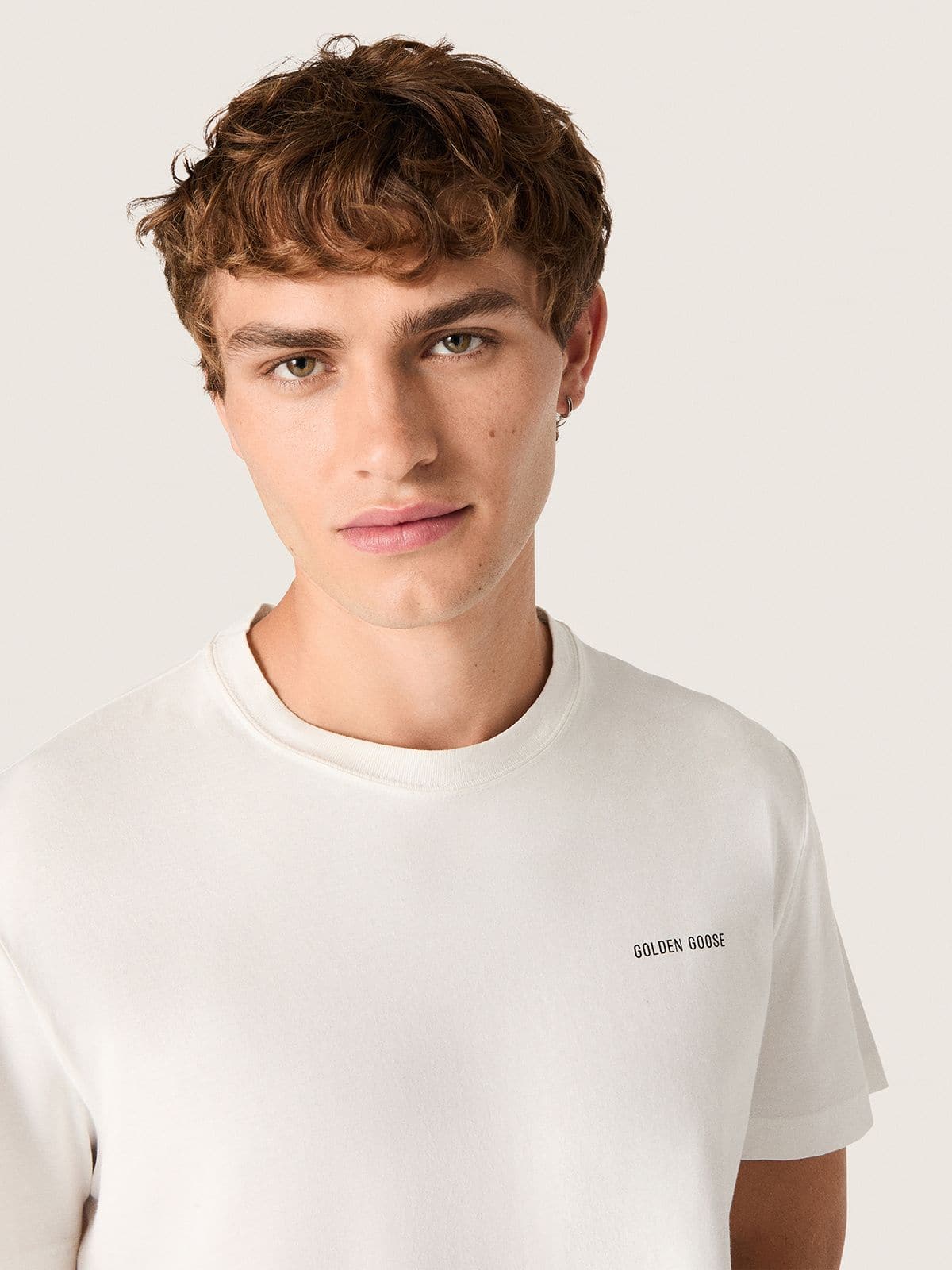 Golden Goose - Tシャツ メンズ コットンジャージー（ヴィンテージホワイト） in 