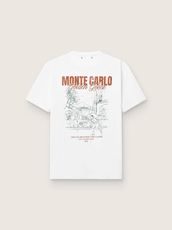 Herren-T-Shirt im Tennisstil mit Print auf der R&uuml;ckseite