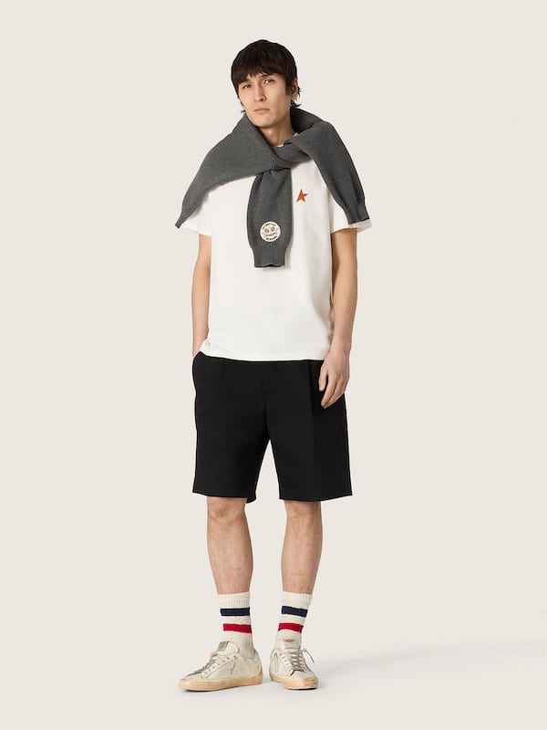 Herren-T-Shirt im Tennisstil mit Print auf der R&uuml;ckseite