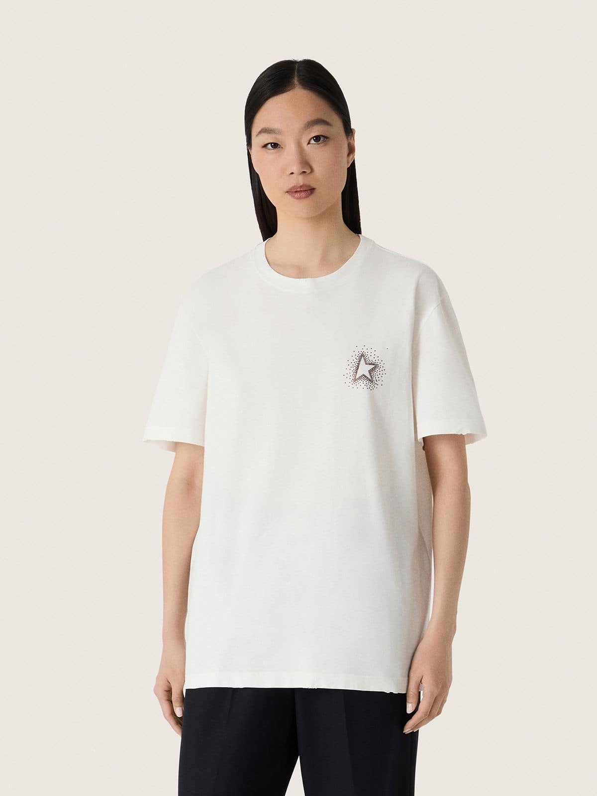 Golden Goose - Women&rsquo;s T-shirt with print on the back in 