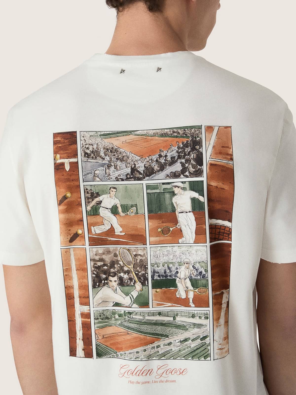 Golden Goose - T-shirt homme avec imprim&eacute; dans le dos in 
