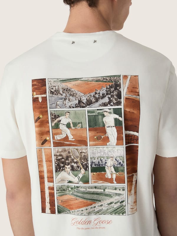 Golden Goose - Men&rsquo;s T-shirt with print on the back in 