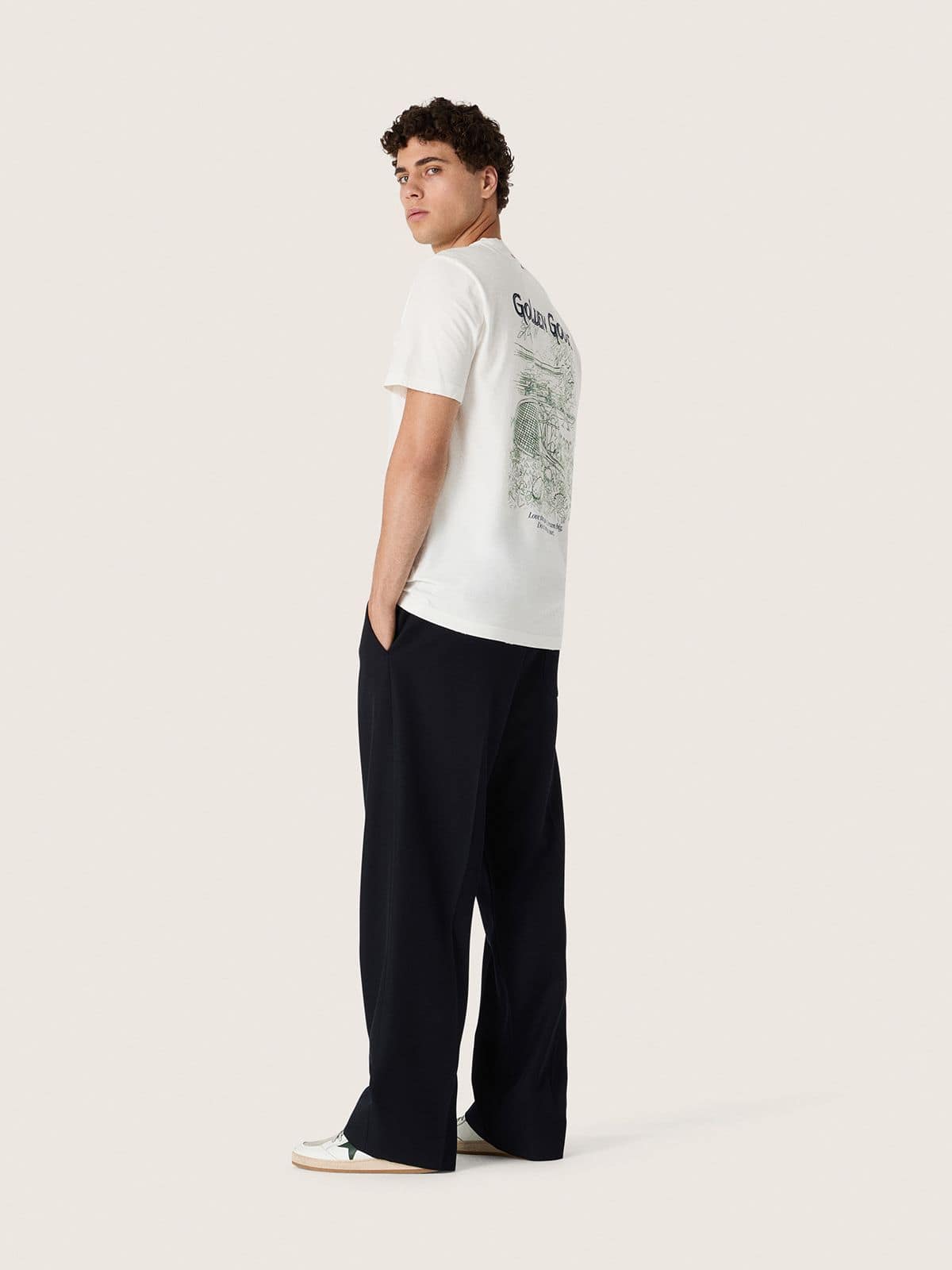 Golden Goose - Camiseta de hombre con estampado en la espalda in 