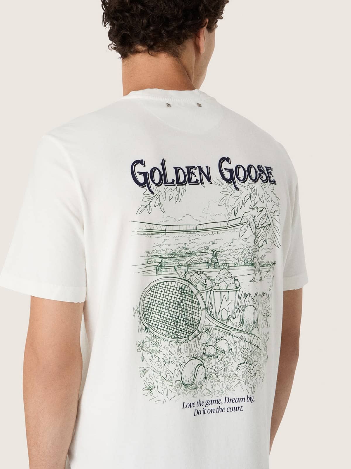 Golden Goose - Camiseta de hombre con estampado en la espalda in 