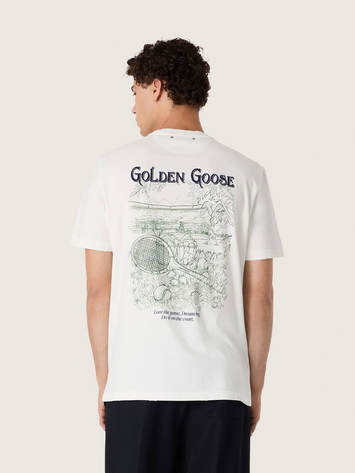 Golden Goose - Camiseta de hombre con estampado en la espalda in 