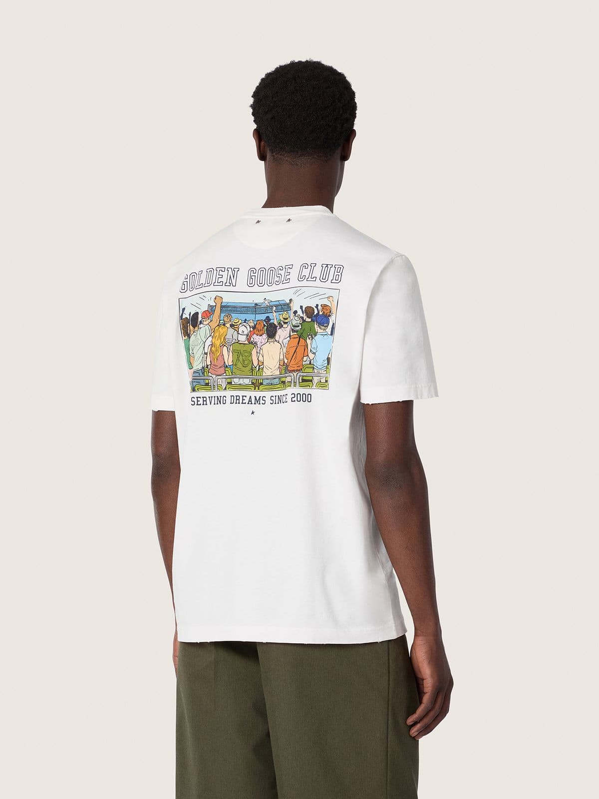 Golden Goose - Men&rsquo;s T-shirt with print on the back in 