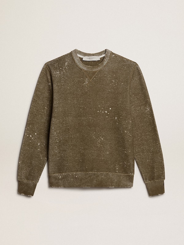 Golden Goose - Sweatshirt aus Baumwolle im Farbton Buche in Vintage-Optik in 