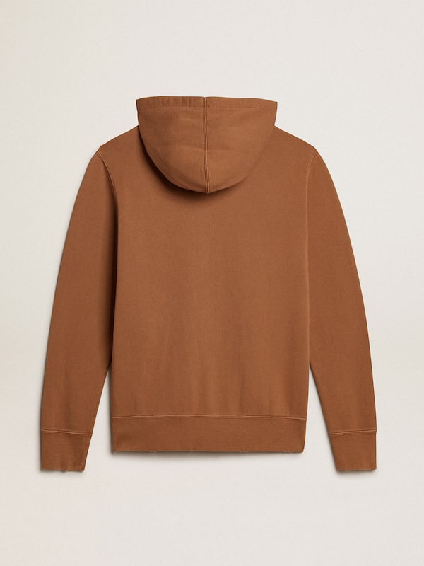 Golden Goose - Sweat-shirt en coton couleur malt à capuche in 