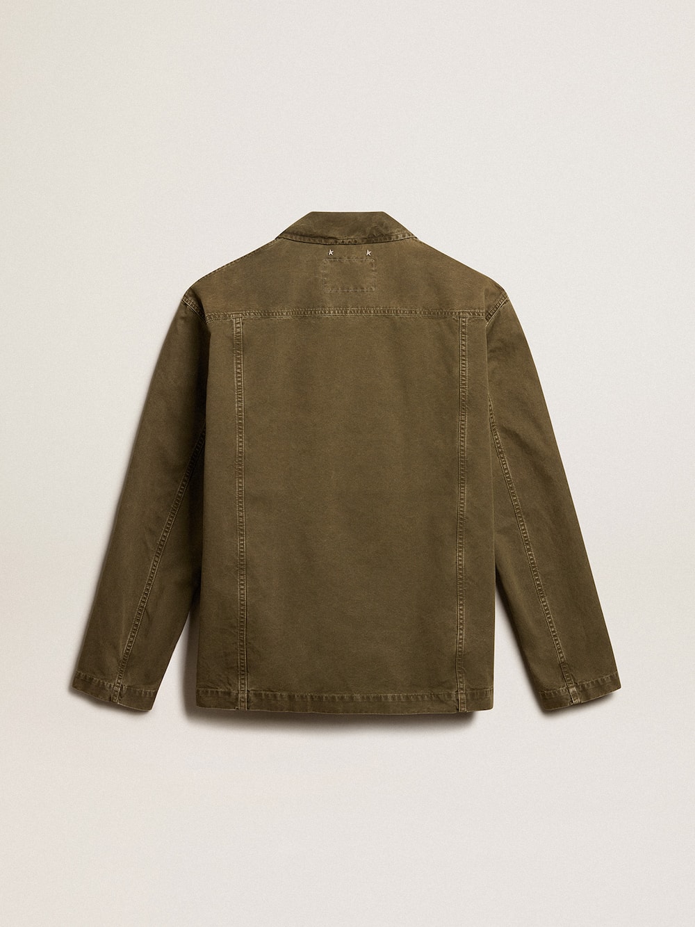Golden Goose - Camisa masculina de algodão verde-oliva in 