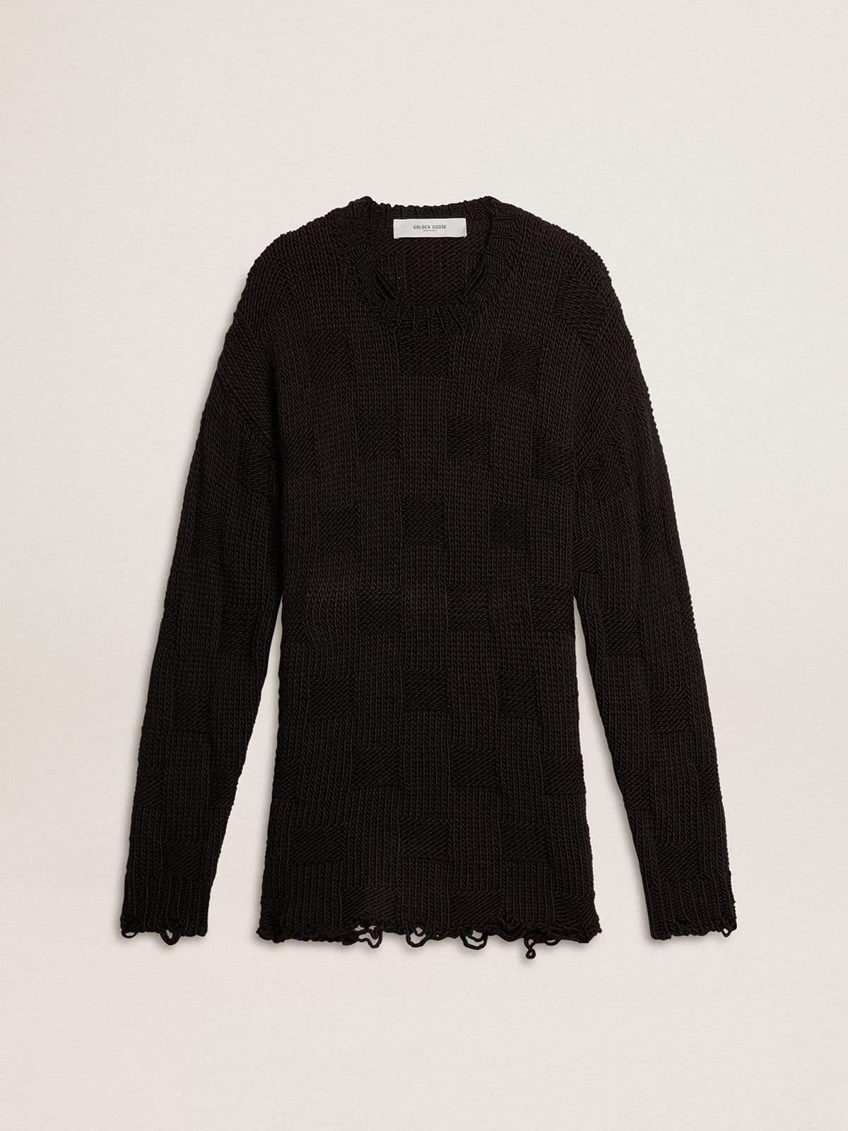 トップス GOLDEN GOOSE BOYFRIEND C/N COTTON KNIT Men's Wool & Cotton Sweaters