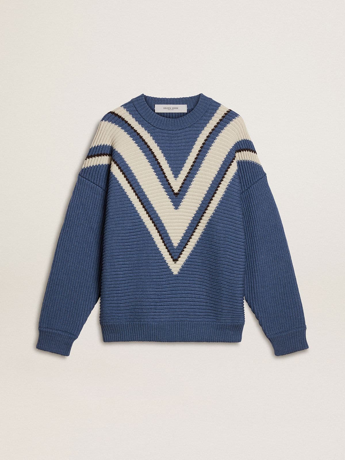 トップス GOLDEN GOOSE BOYFRIEND C/N COTTON KNIT Men's Wool & Cotton Sweaters