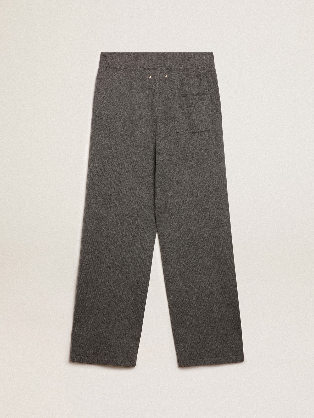 Golden Goose - Men’s gray melange cashmere blend joggers in 