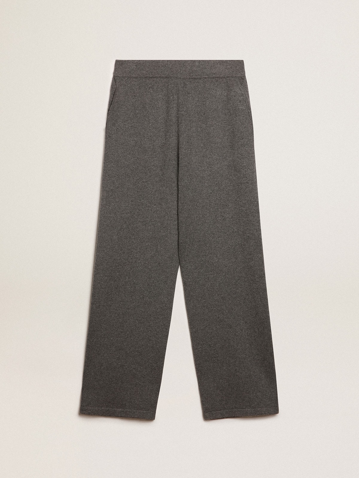 Golden Goose - Men’s gray melange cashmere blend joggers in 