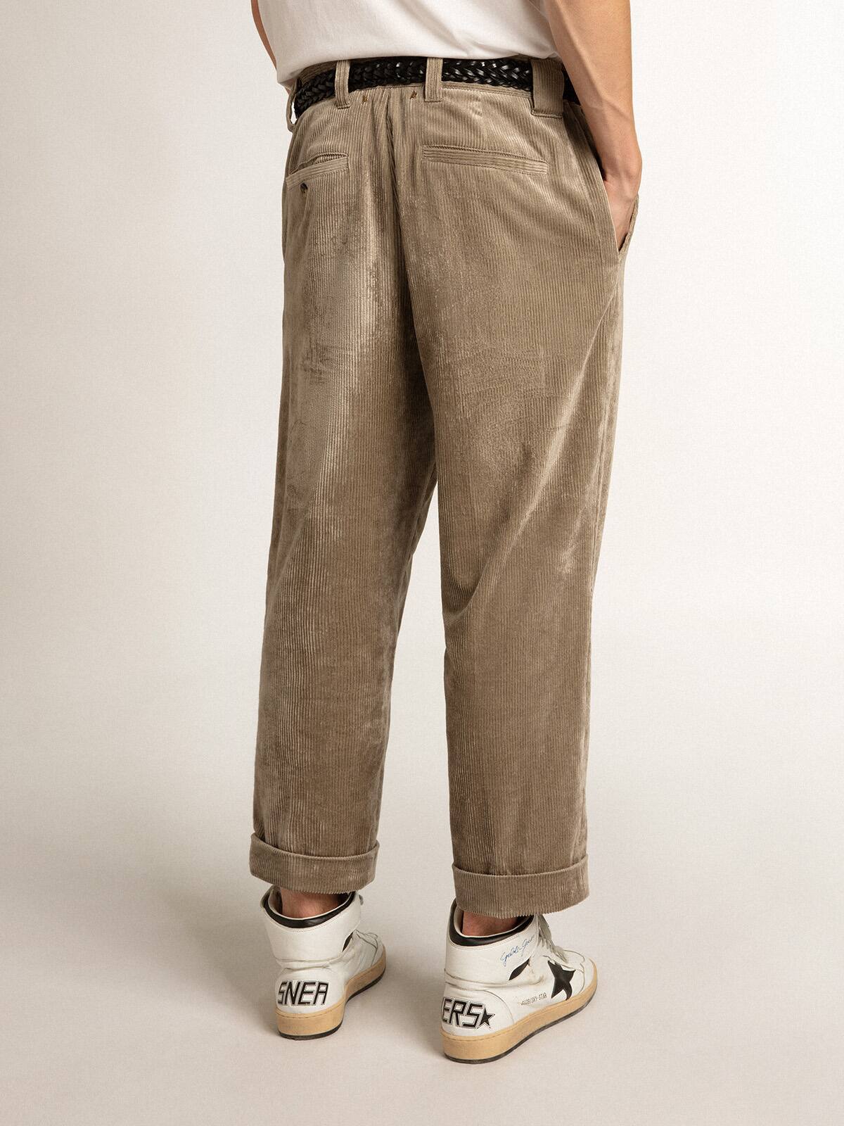 Light beige corduroy pants | Golden Goose