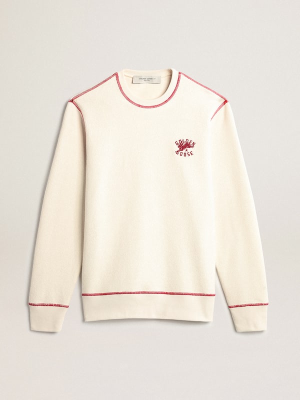 Sweat-shirt blanc caract&eacute;ristique homme avec logo CNY