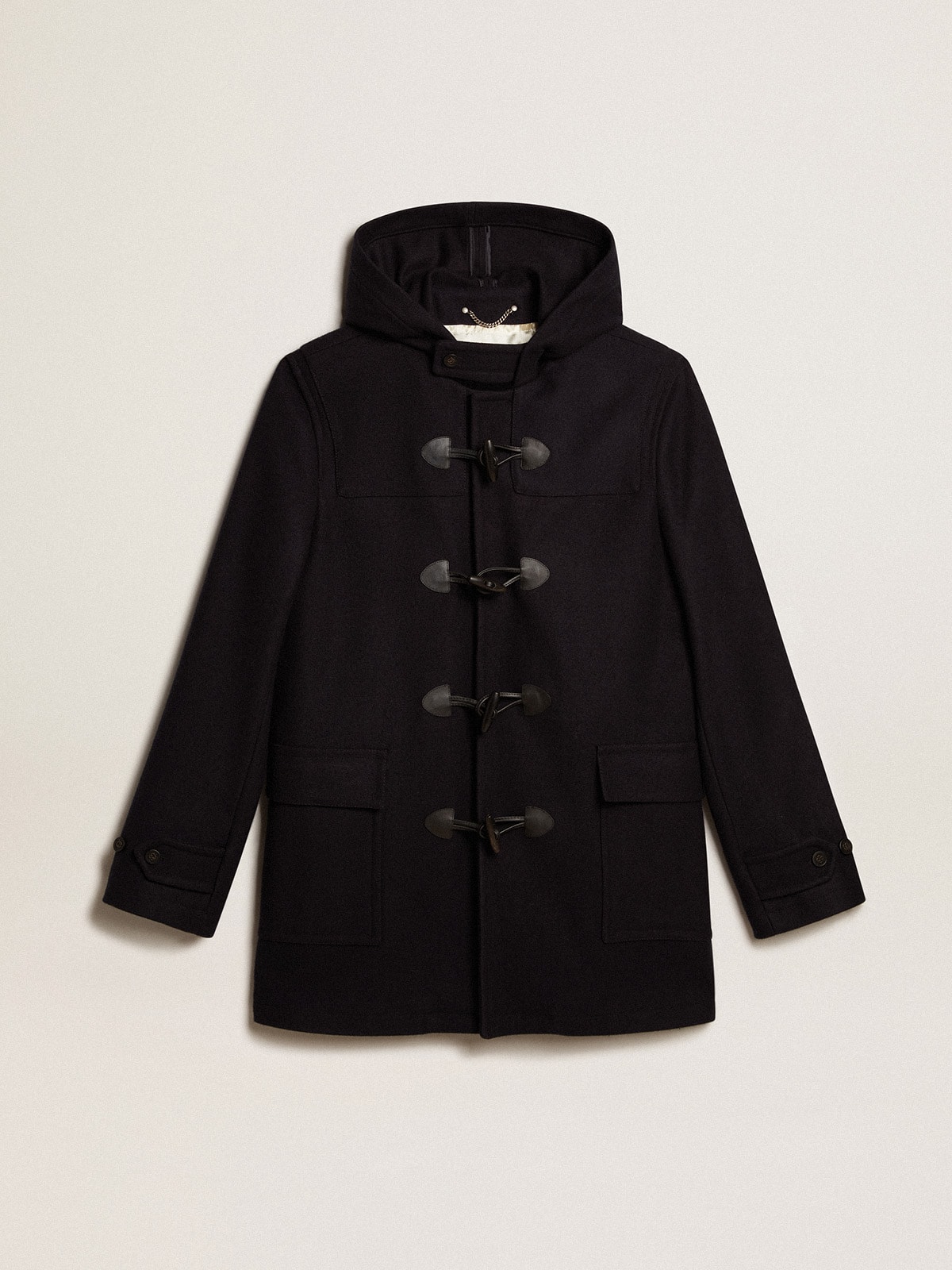 Mens wool toggle coat with hood best sale