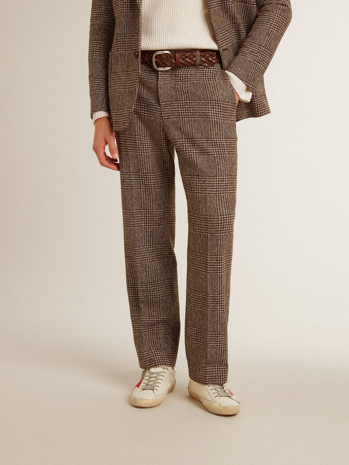 Golden Goose - Men's soft houndstooth pants in 