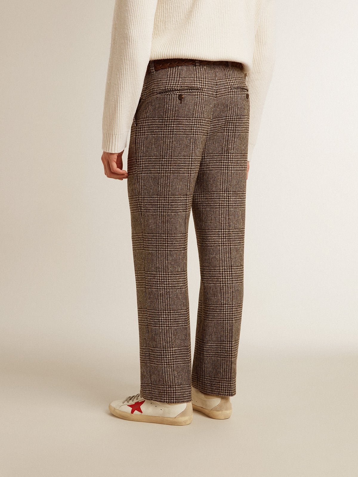 Golden Goose - Men's soft houndstooth pants in 