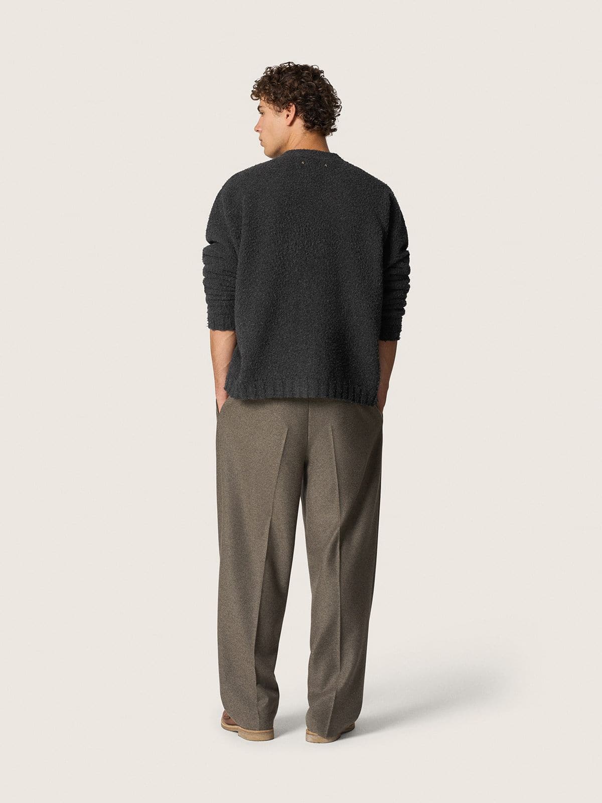 Golden Goose - Pantal&oacute;n de hombre de lana gris in 