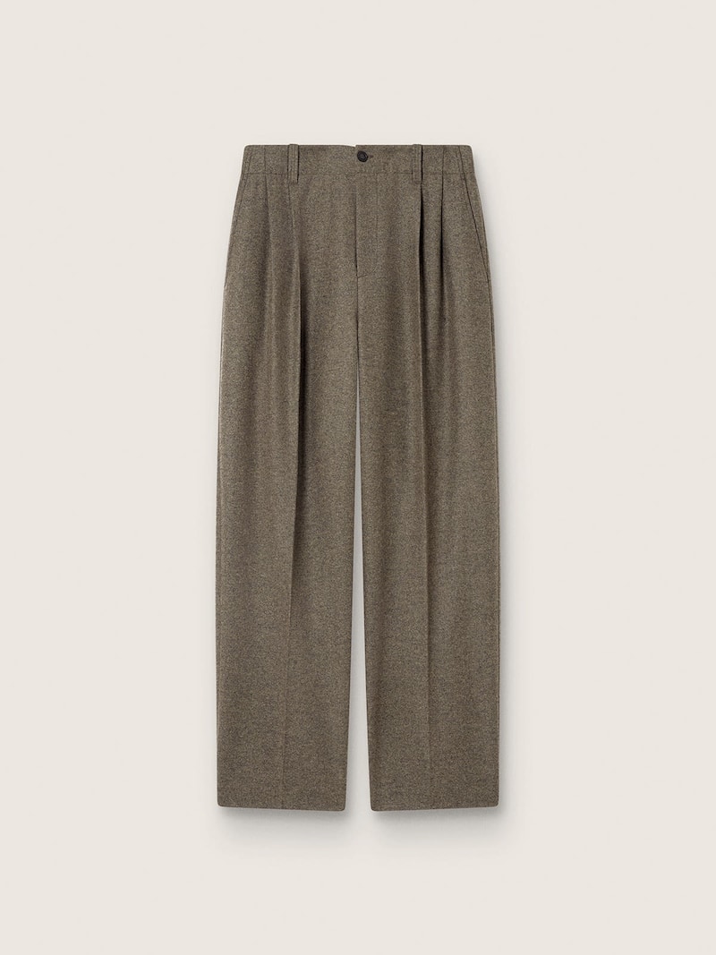 Pantaloni da uomo in lana grigia