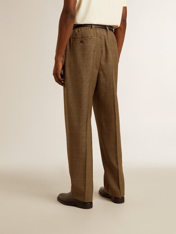 Golden Goose - Men's pants in three-colored houndstooth in 