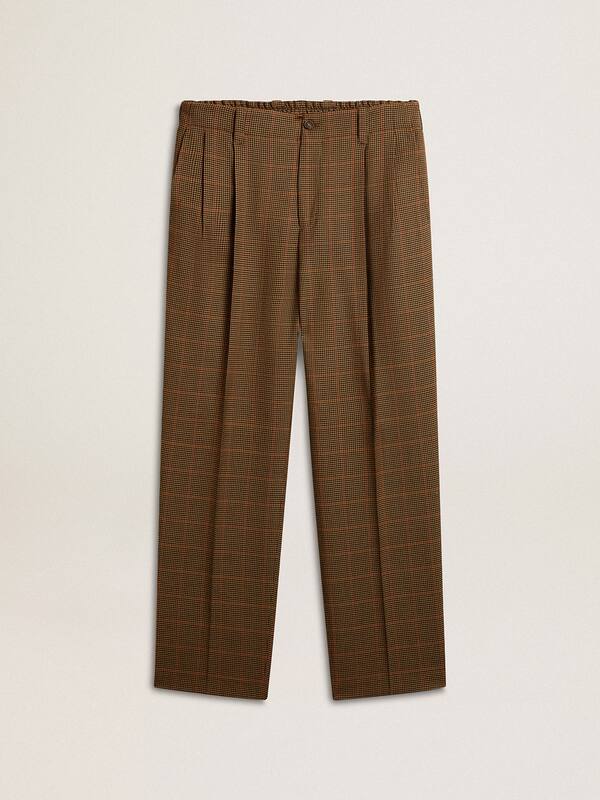 Golden Goose - Men's pants in three-colored houndstooth in 