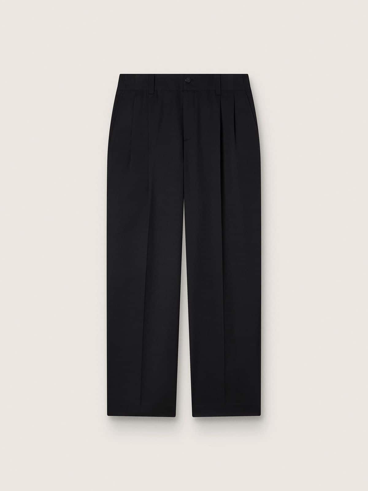 Golden Goose Pantaloni da uomo in lana di colore nero Jeans & Pantaloni black man