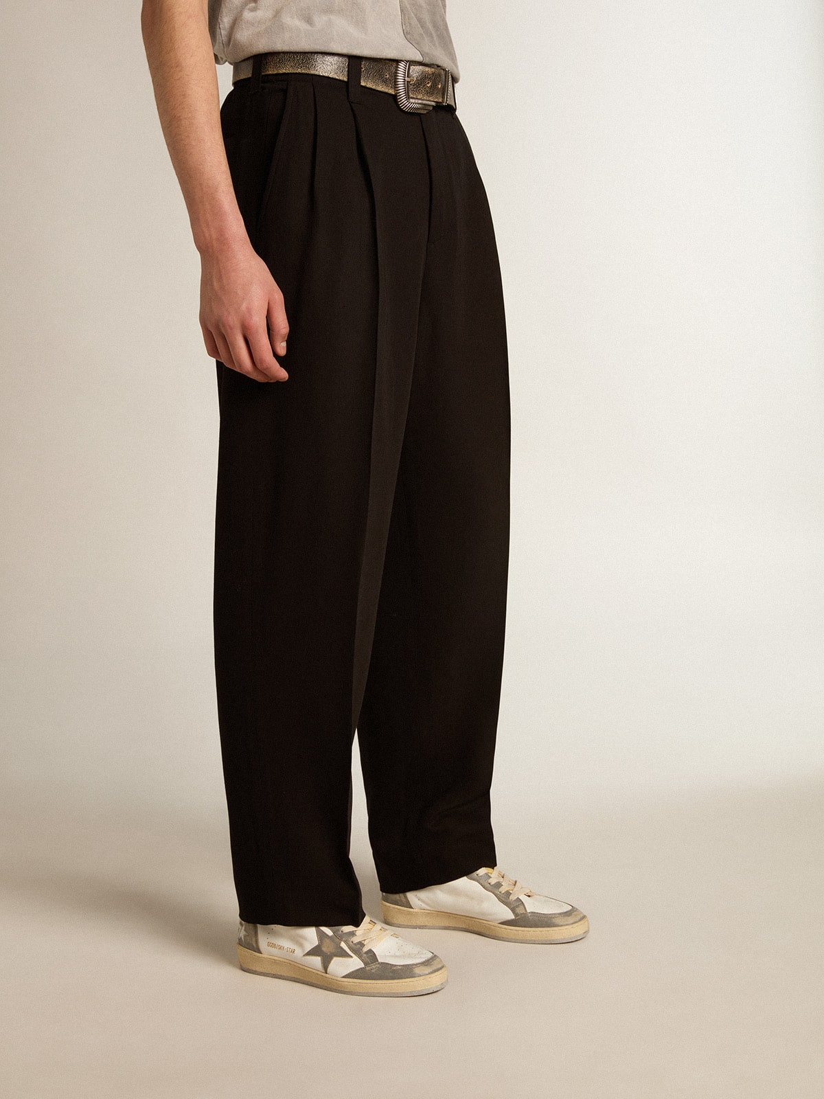 Golden Goose - Black wool and viscose blend pants in 