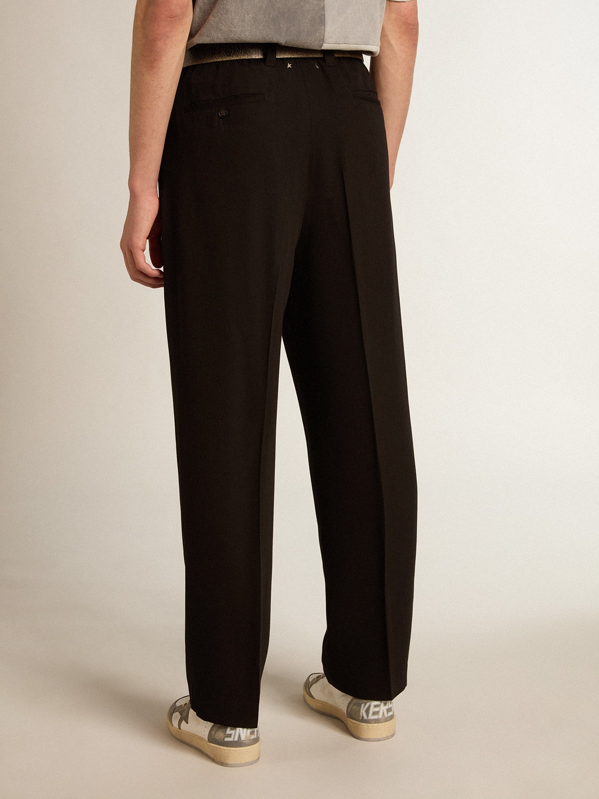 Golden Goose - Black wool and viscose blend pants in 