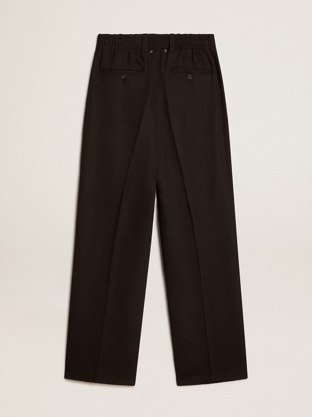Golden Goose - Pantalone in misto lana e viscosa di colore nero in 