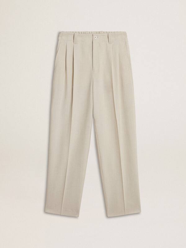 Golden Goose - Men's joggers in khaki wool blend  in 