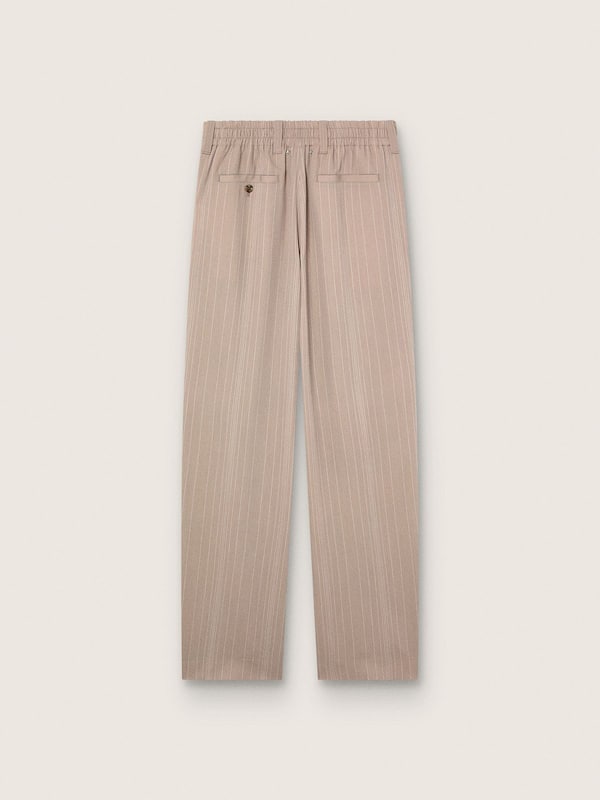 Graue Herrenhose aus Wollmischung mit Nadelstreifen