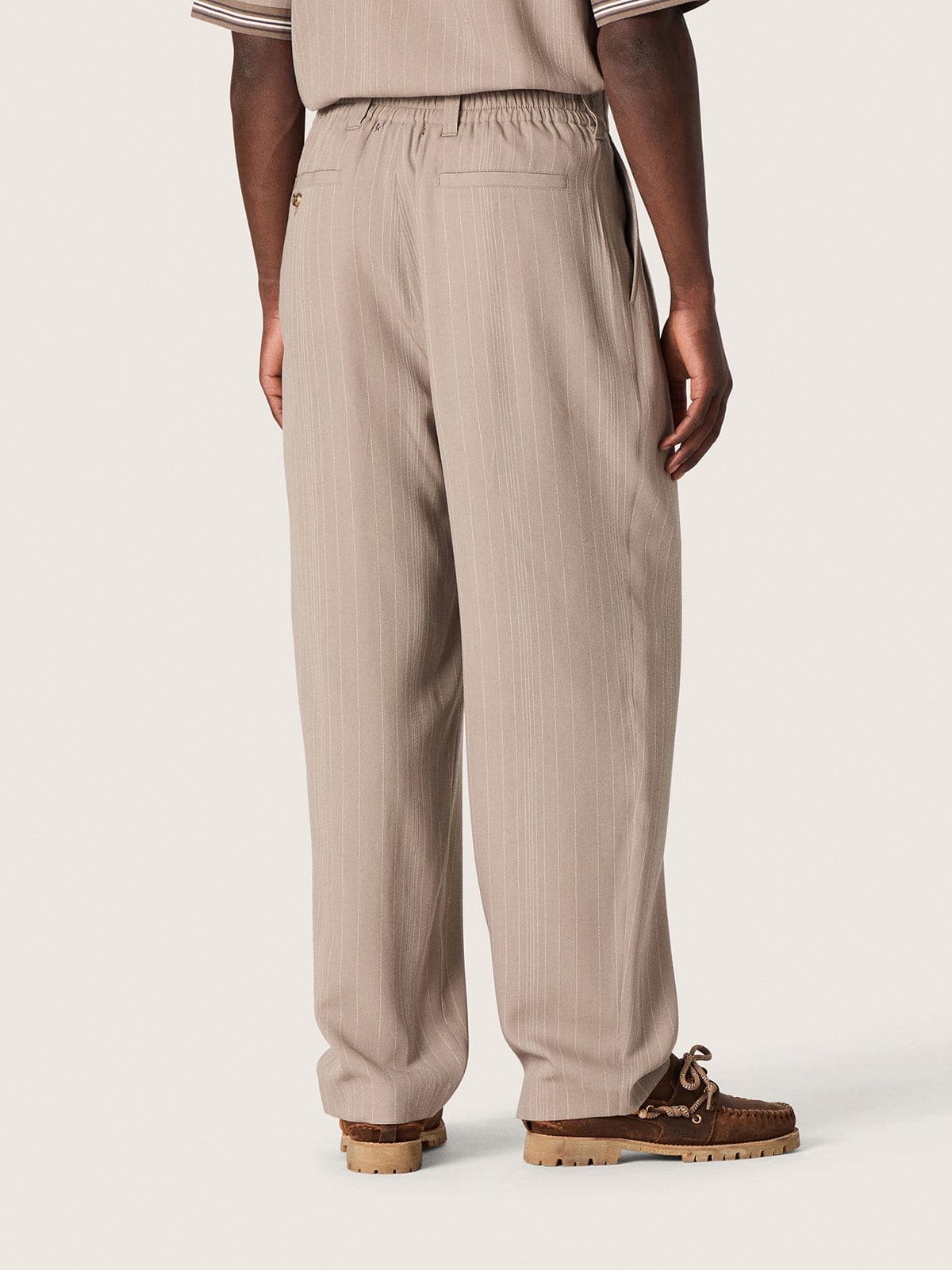 Golden Goose - Graue Herrenhose aus Wollmischung mit Nadelstreifen in 