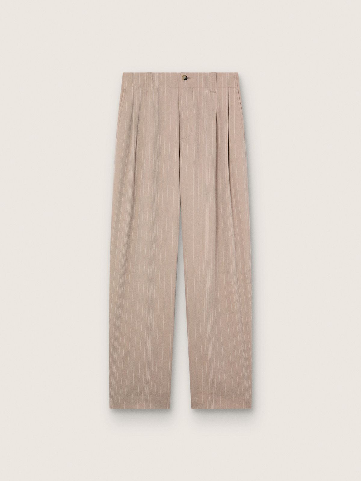 Pantalon pour homme en laine mélangée grise à rayures — Golden Goose