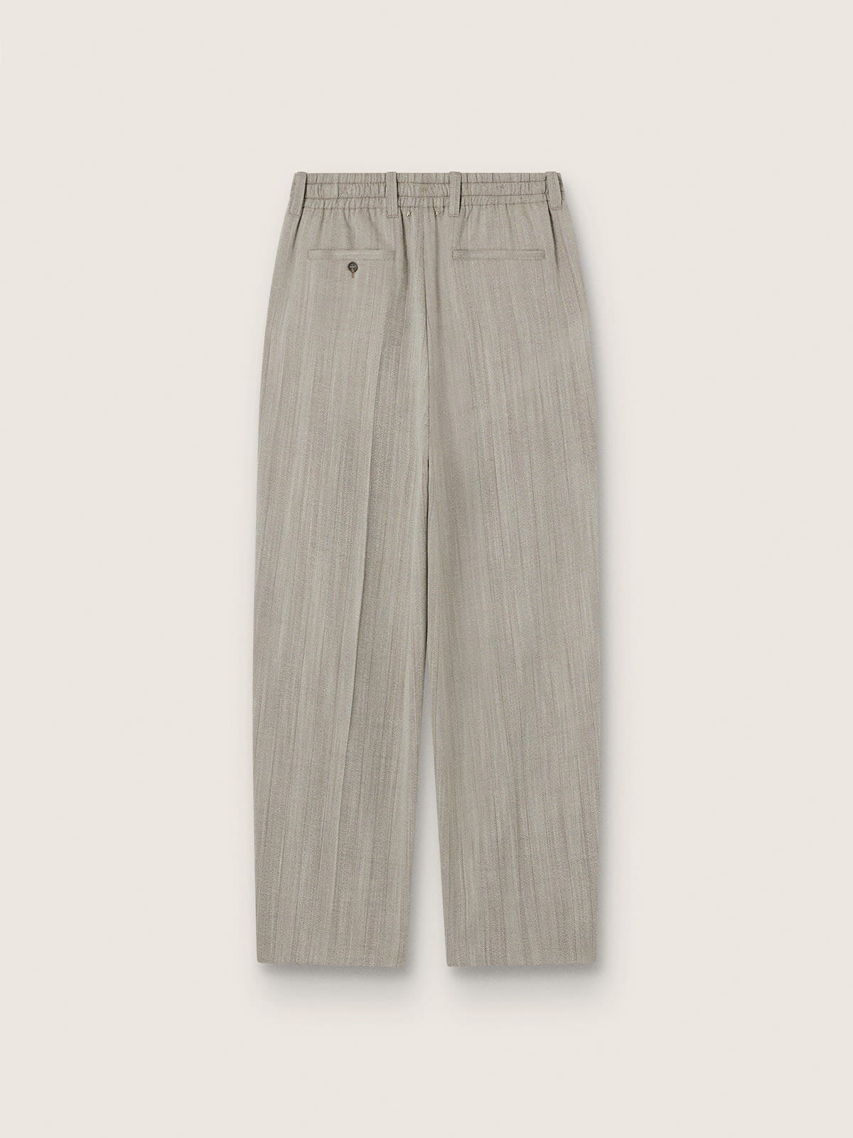 Golden Goose - Pantalon homme en laine &eacute;crue avec petits chevrons et rayures in 
