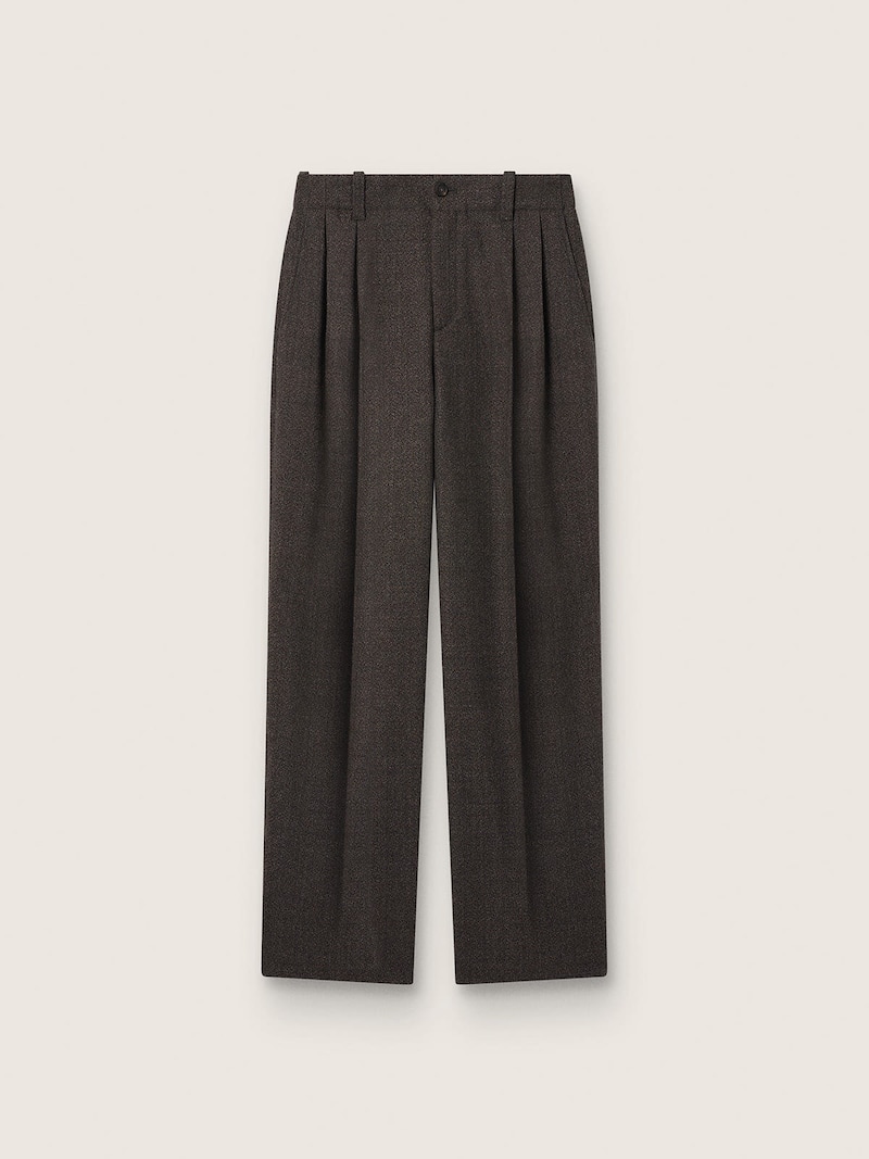 Golden Goose - Pantal&oacute;n de hombre de color negro y marr&oacute;n con motivo jacquard in 