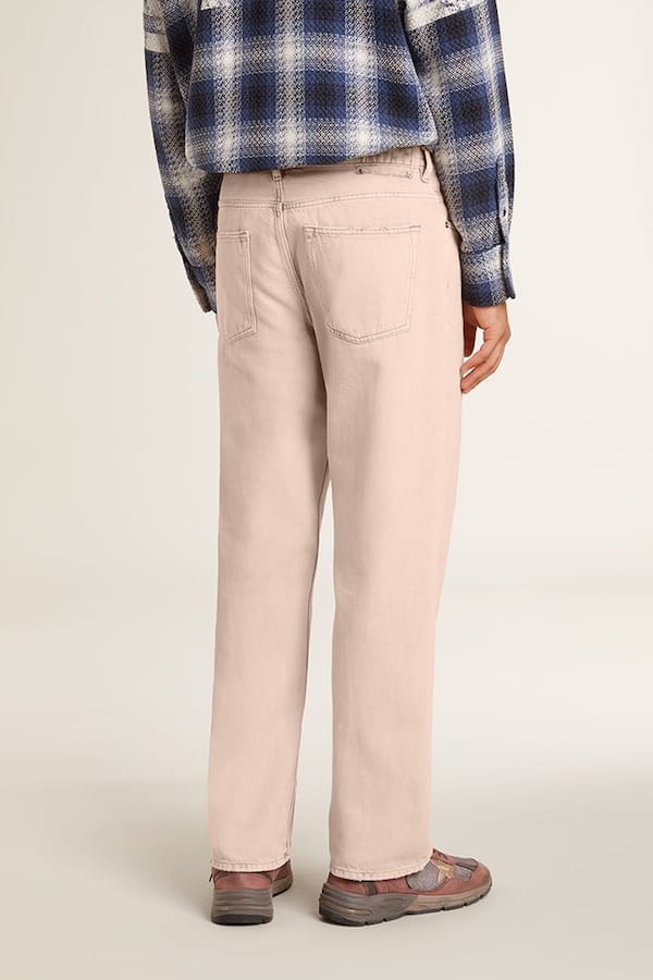 Golden Goose - Men's pink dyed jeans  in 