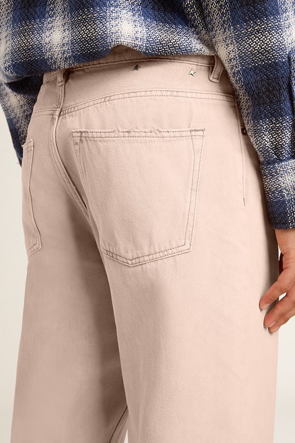 Golden Goose - Men's pink dyed jeans  in 