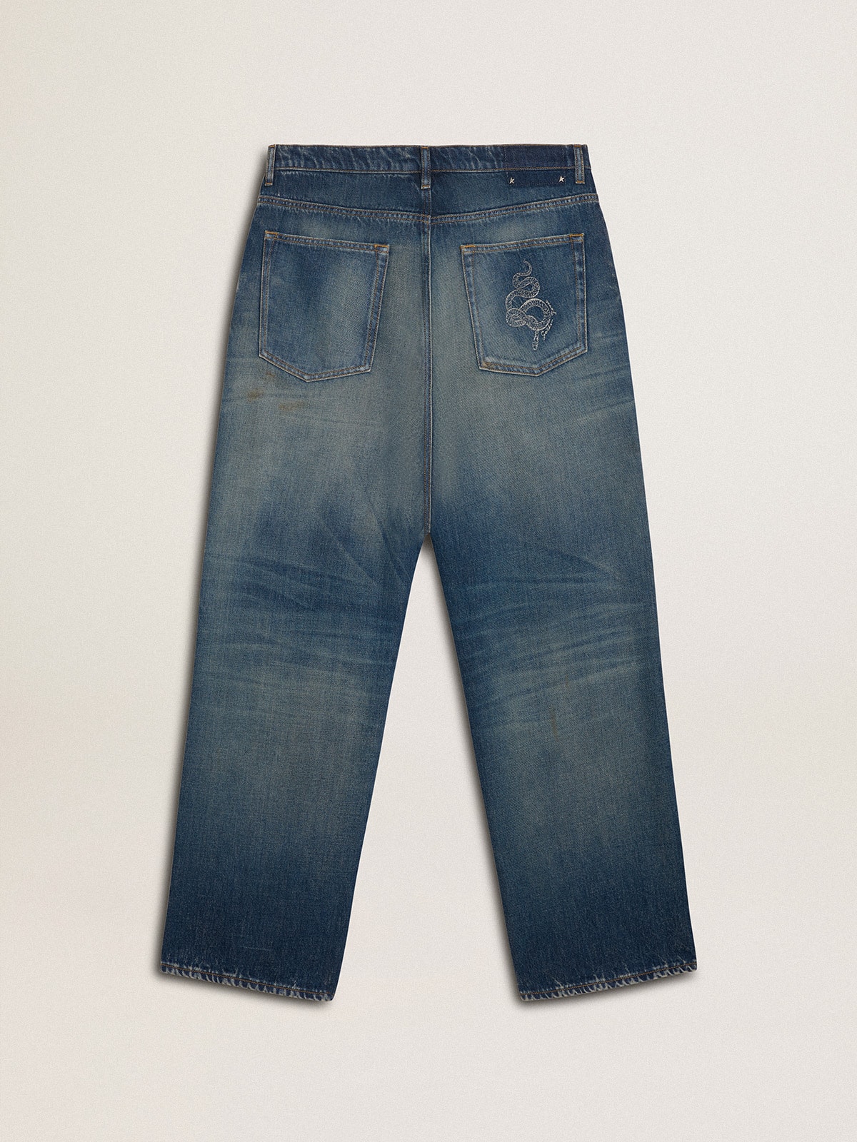 Golden Goose - Men's loose fit medium wash CNY jeans in 