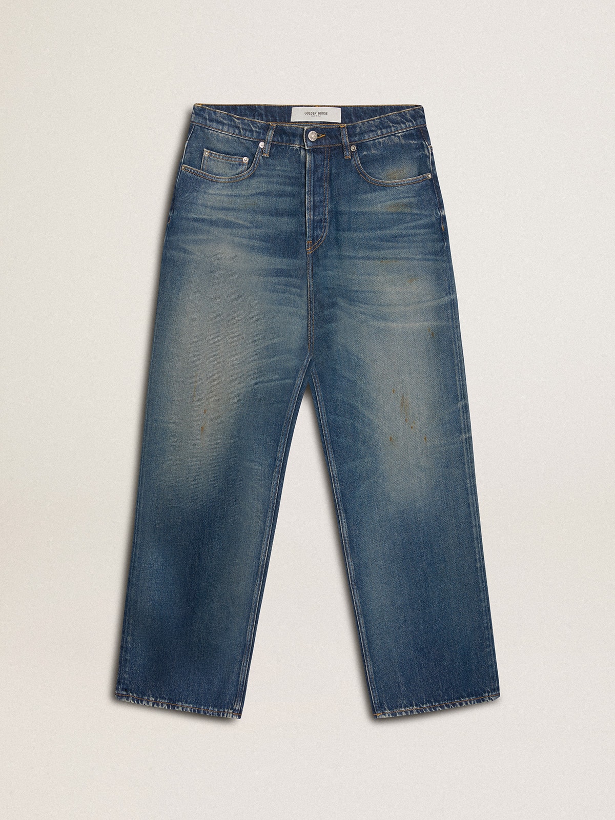 Golden Goose - Men's loose fit medium wash CNY jeans in 