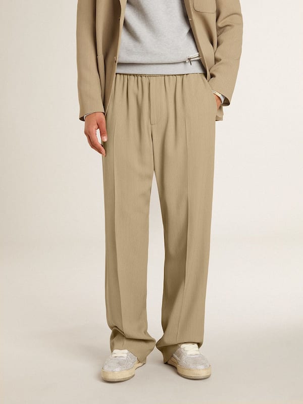 Golden Goose - Men's travertine-colored joggers  in 