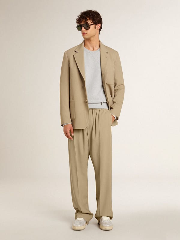 Golden Goose - Men's travertine-colored joggers  in 