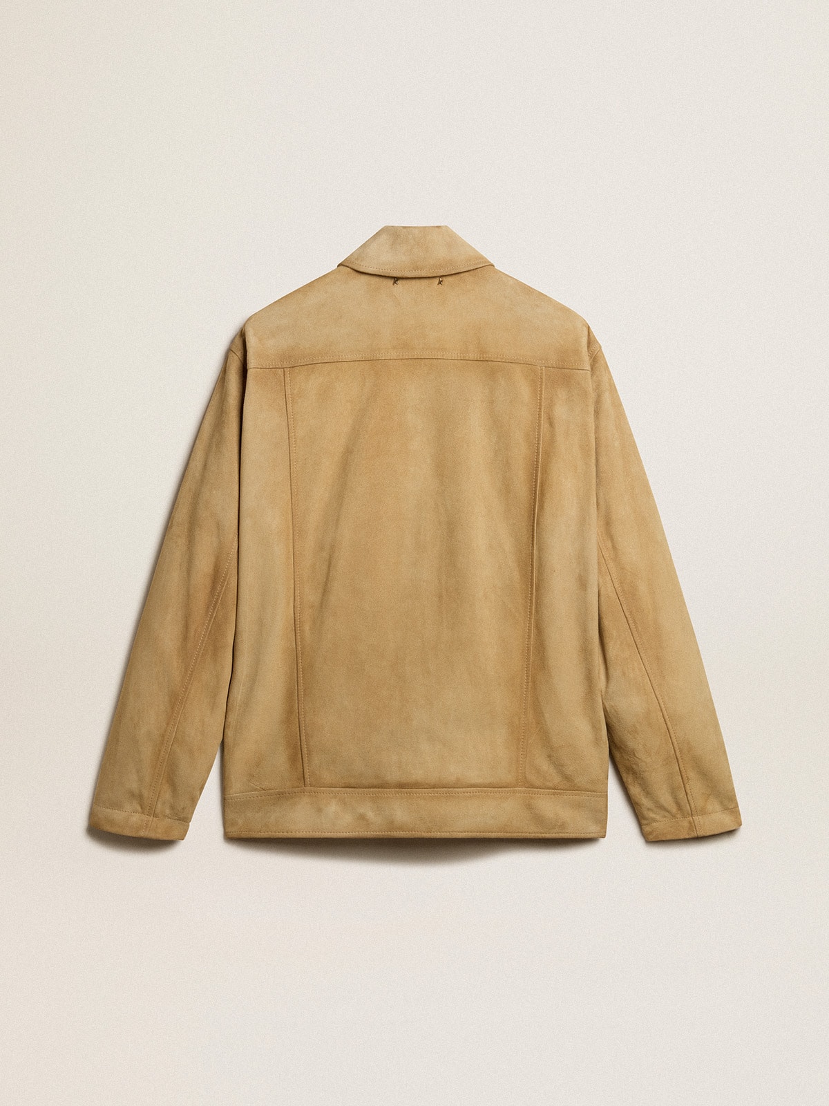 Golden Goose - Beige-colored leather jacket with zip fastening in 