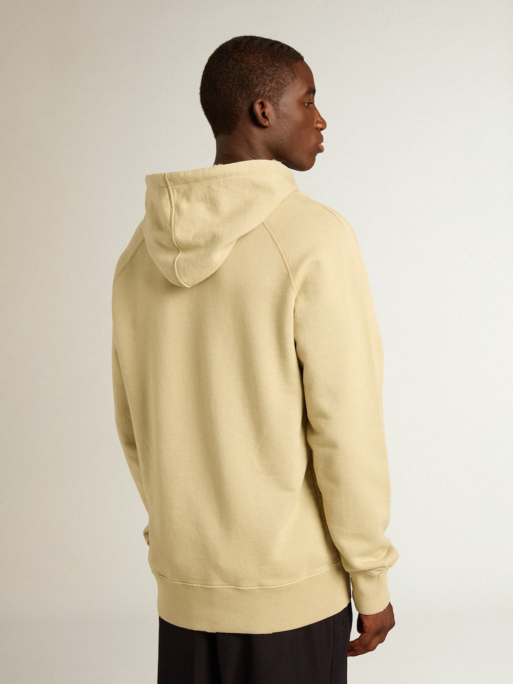 Golden Goose - Sweat-shirt à capuche eucalyptus clair avec poche sur le devant in 