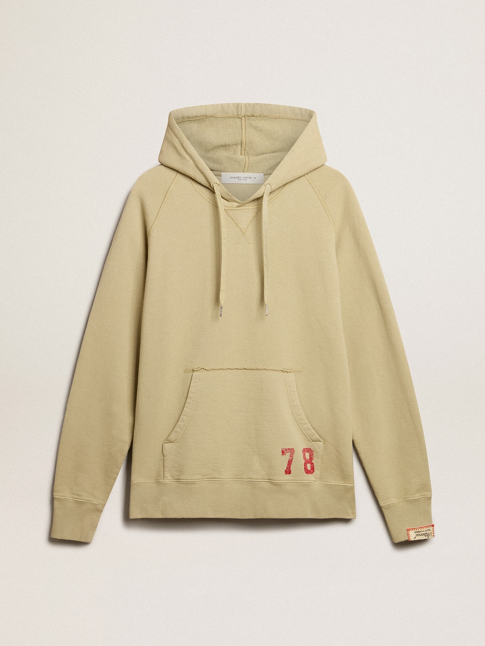 Golden Goose - Pale eucalyptus-colored hoodie with front pocket in 