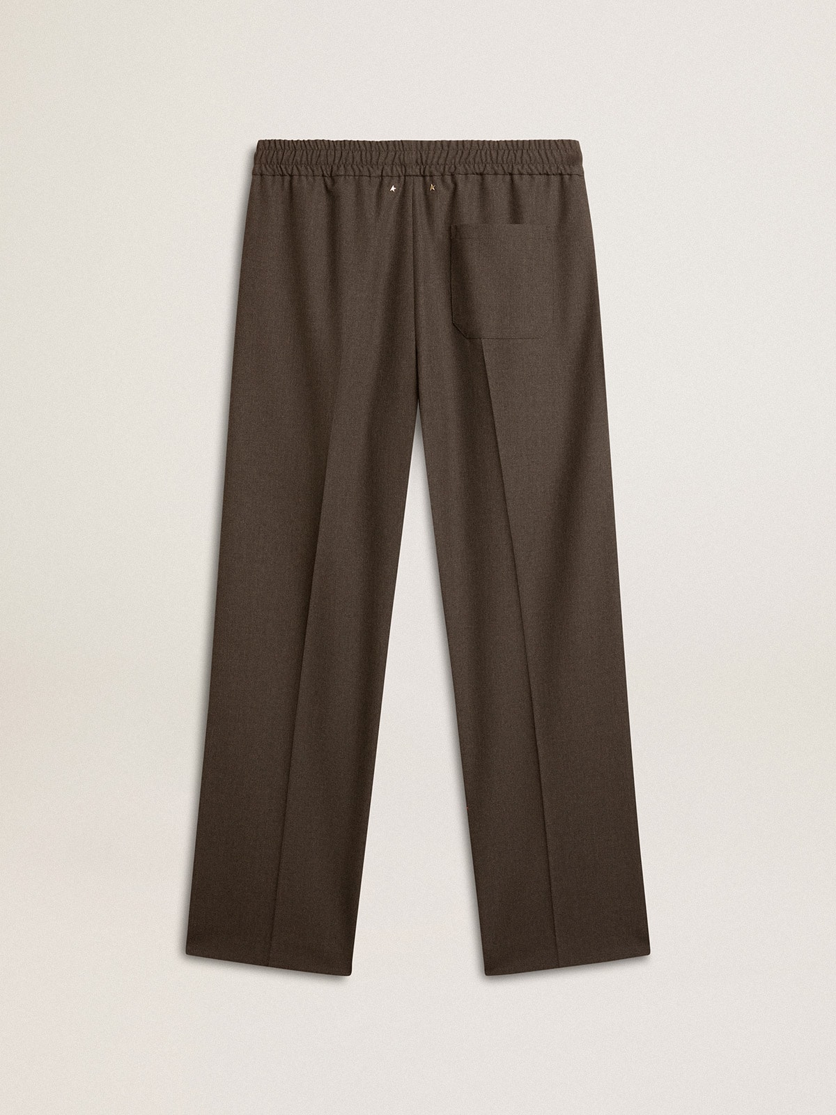 Golden Goose - Men's soft pants in anthracite gray wool in 