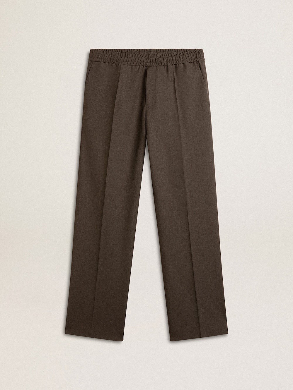 Golden Goose - Men's soft pants in anthracite gray wool in 