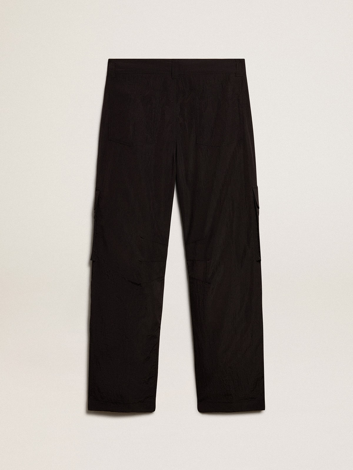 Golden Goose - Black-colored ripstop nylon cargo pants in 