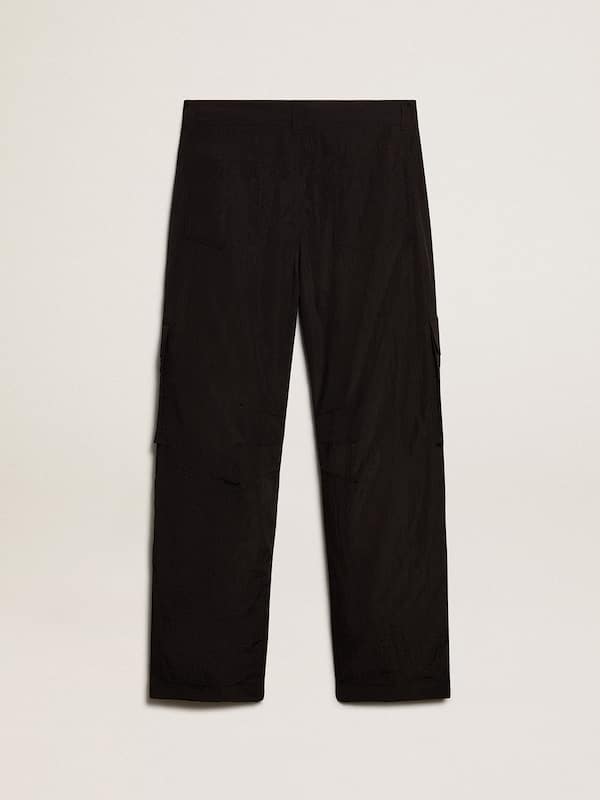 Golden Goose - Black-colored ripstop nylon cargo pants in 